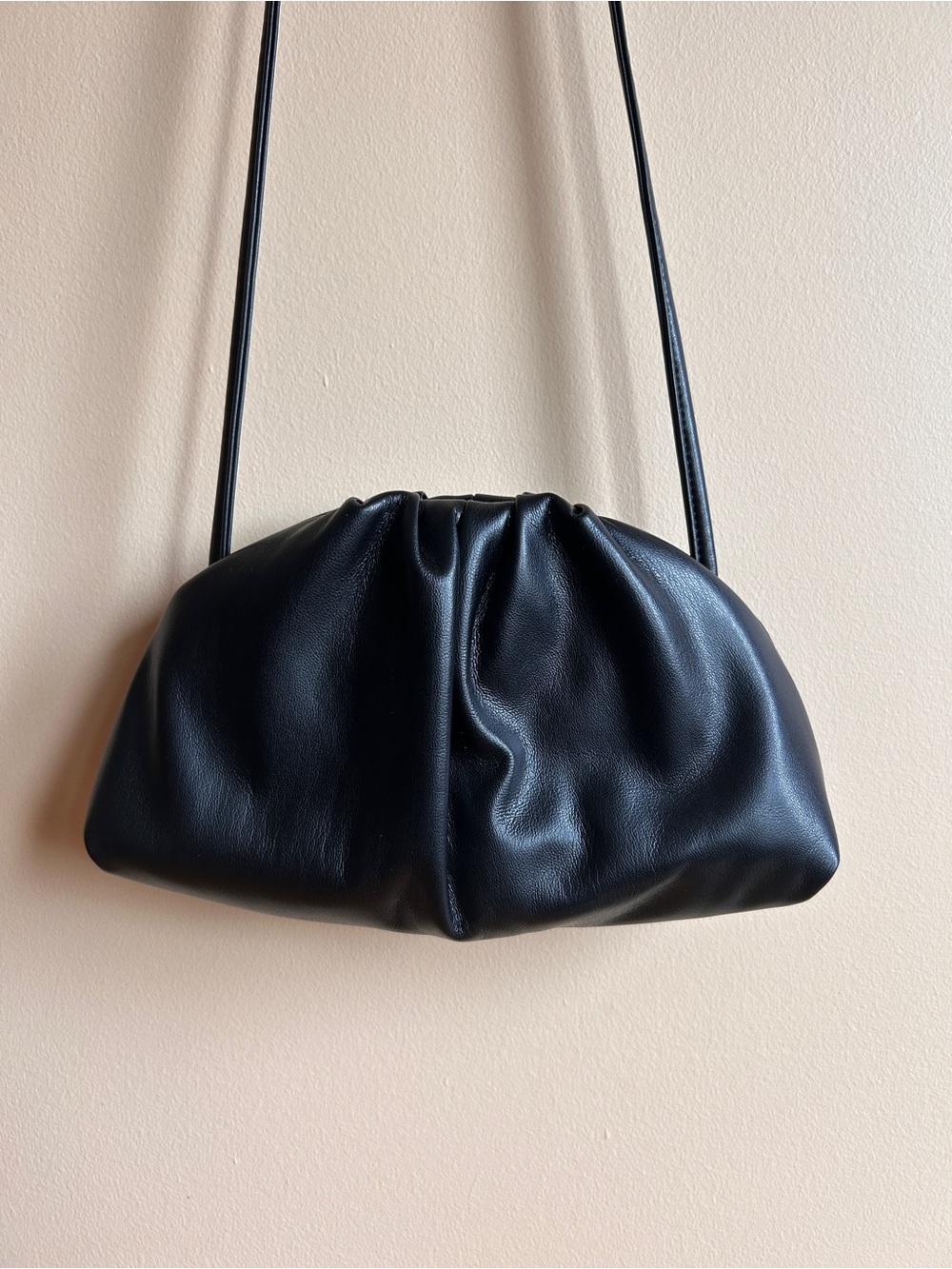Black Women's Shoulder Bag - Faux Leather